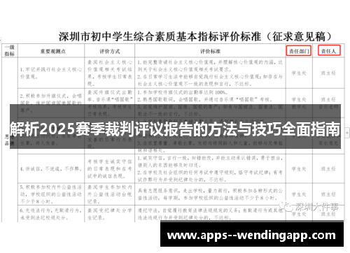 解析2025赛季裁判评议报告的方法与技巧全面指南